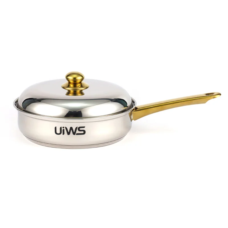 Stainless Steel Cookware Set Kitchen Pots And Pans Set Gold Cooking Pots Set With Steel Lids