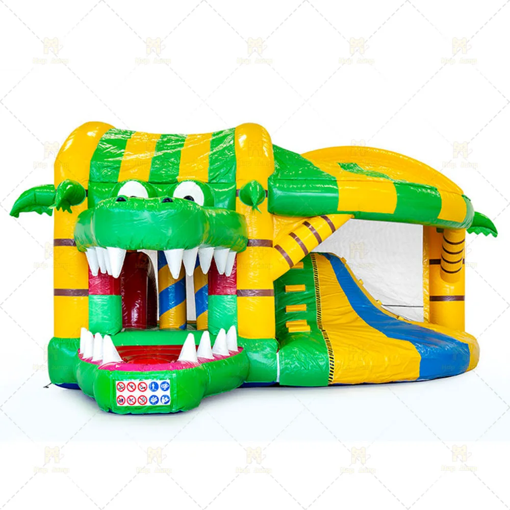 2023  Commercial Outdoor Crocodile Inflatable Bouncy Castle with Slide Jumping House for sale