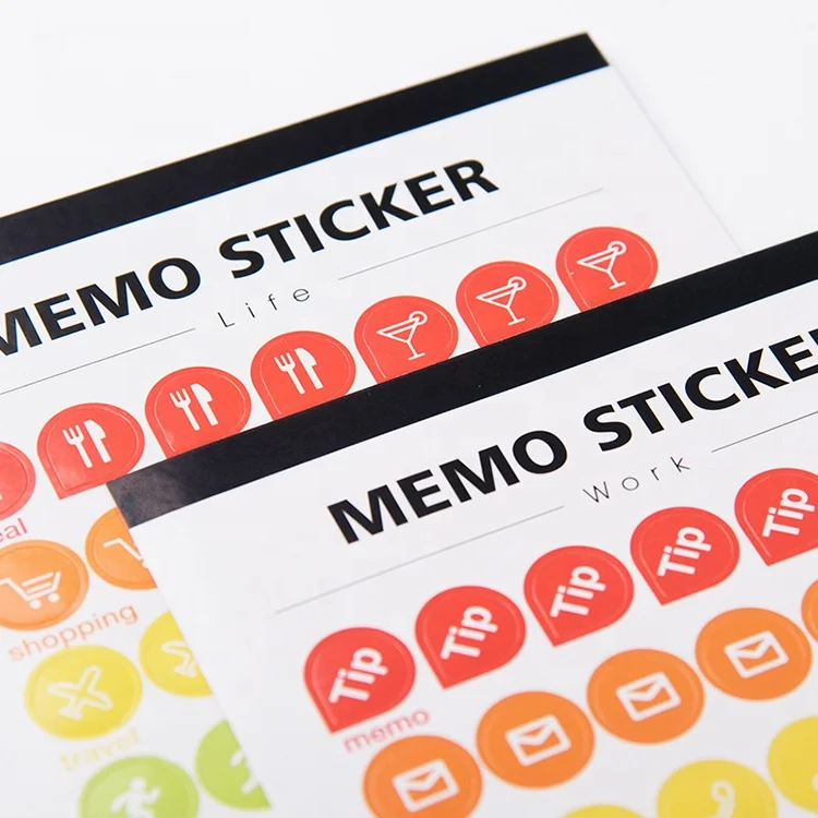 Colored decorative DIY memo sticker daily monthly 2020 calendar planner sticker