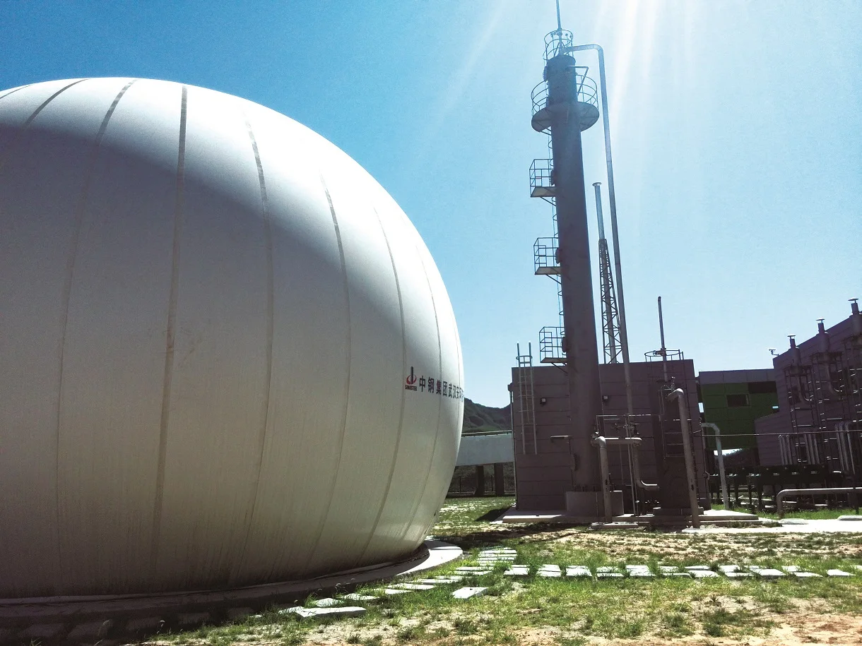 Двойной мембранный держатель метанового газа для биогаза емкостью 20000 м3