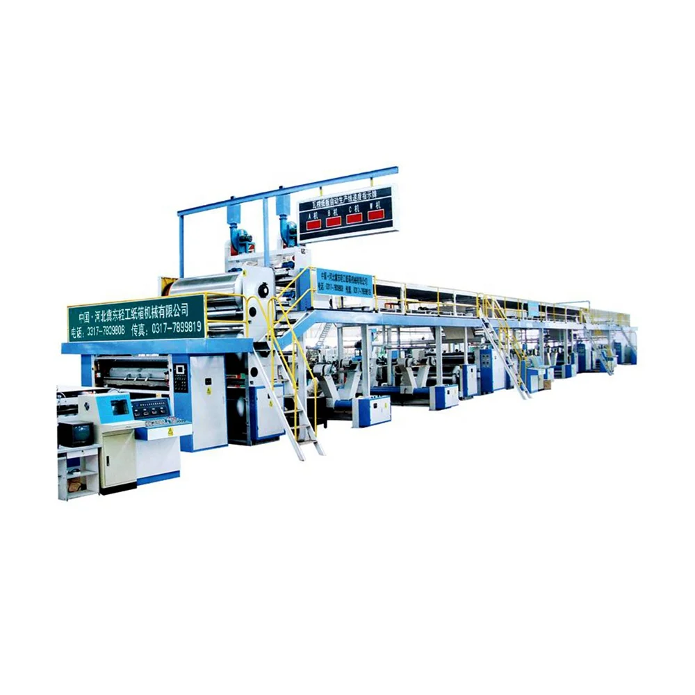 automatic cartoning machine3/5/7 ply  corrugated  carton box making   production line prices