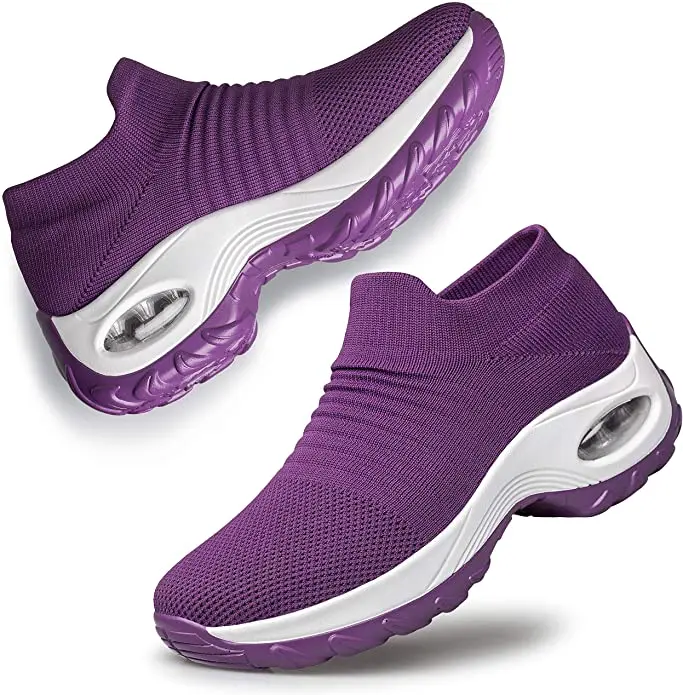 OEM zapatos mujer Women Sneakers Shoes Flat Slip on Platform Sneakers Women Breathable Mesh Sock Sneaker chaussure femme