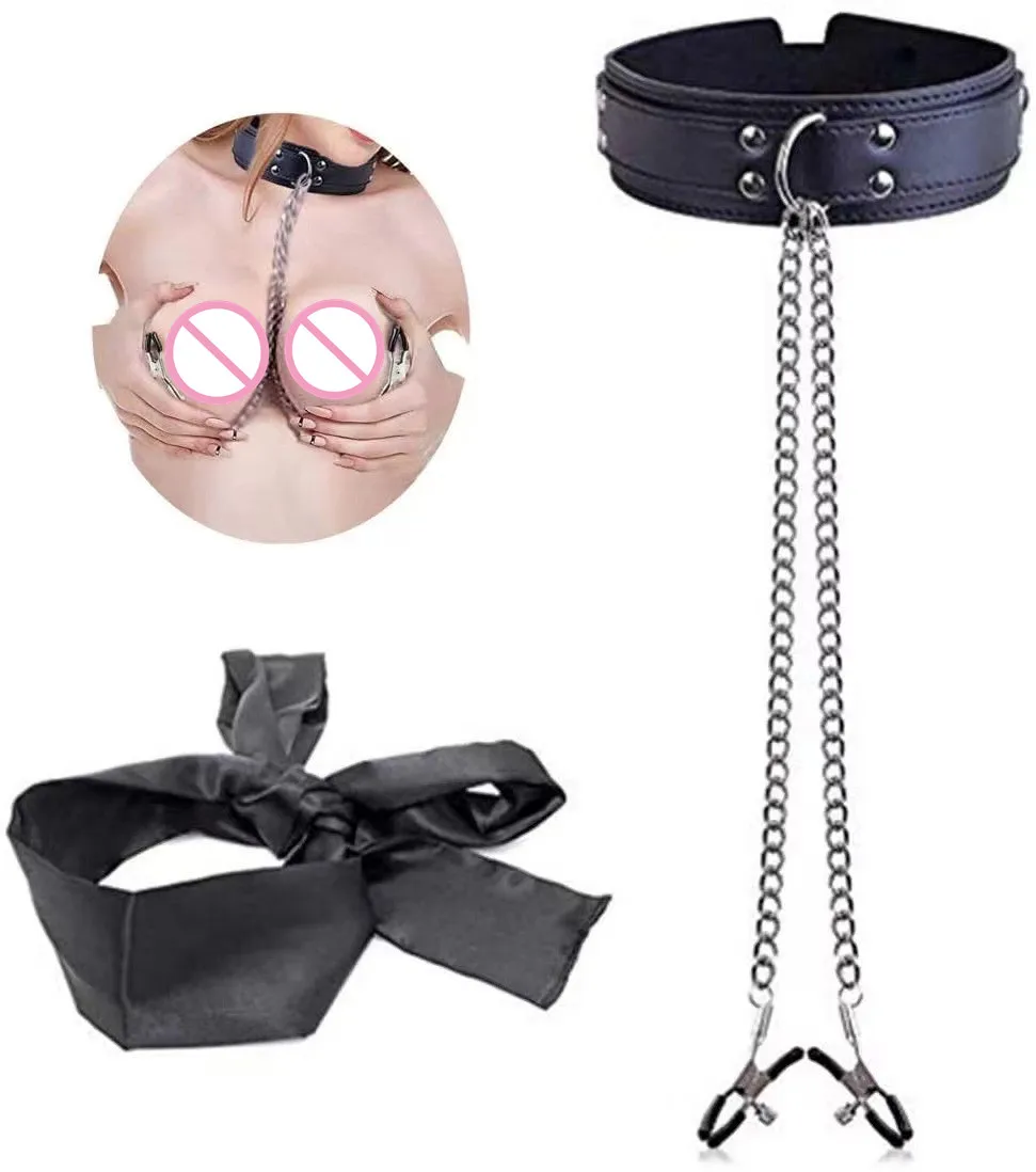 Adult Game SM Bondage Set Nipple Clamp Chain Restraint BDSM Slave Set Nipple Stimulation Adult Couple Sex Toys