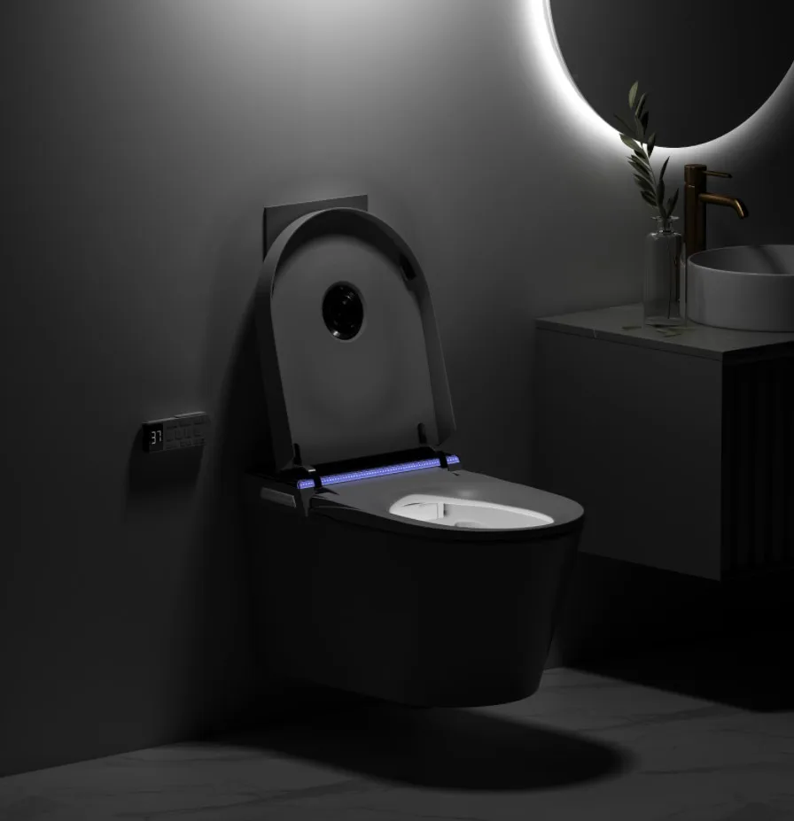 Ceramic Electric WC Intelligent Toilet Bowl Colorful Wall Mounted Auto Wall Hung Smart Toilet