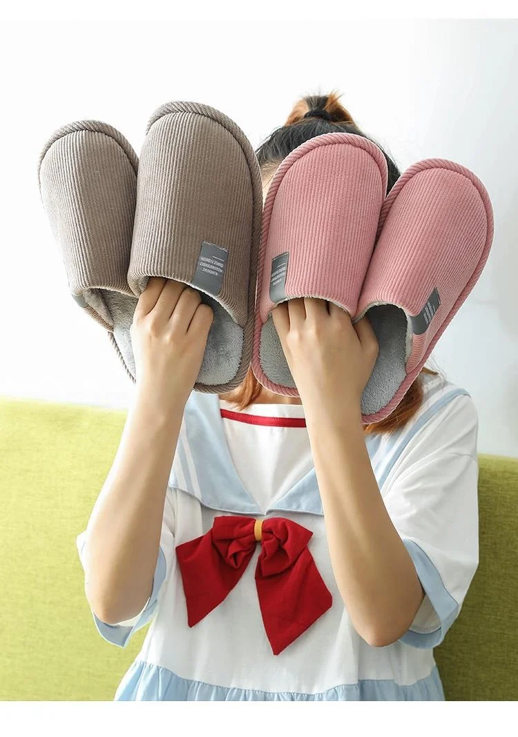 JOGHN OEM ODM female plush fuzzy winter memory foam house slippers for guests pantoufles sleeper shoes chinelos mop Fur slippers