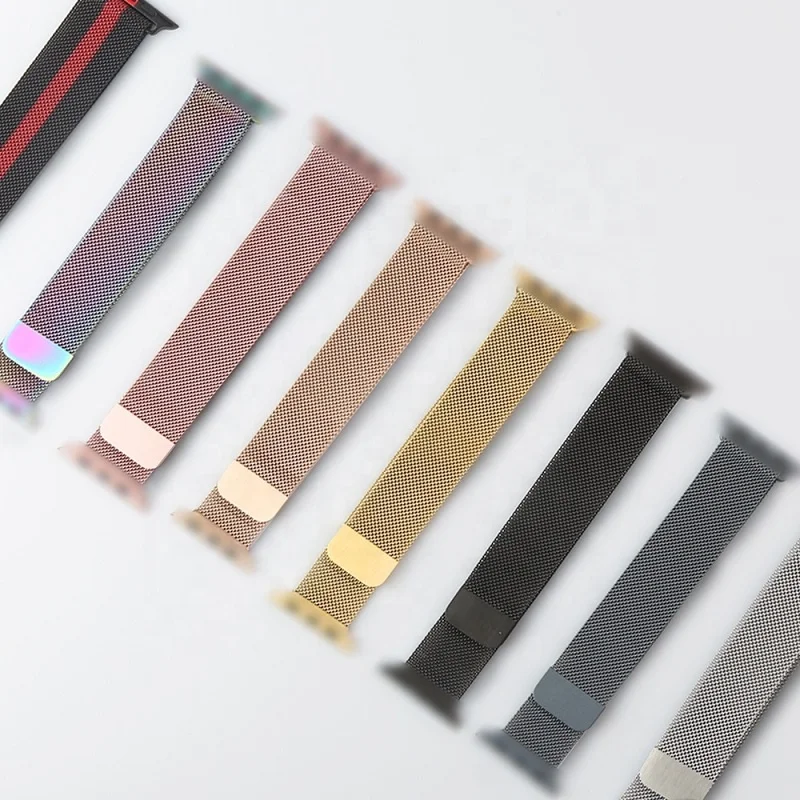 Сетчатый металлический браслет из нержавеющей стали с Миланской петлей, ремешок для Apple Watch, ремешок для Iwatch Series 6 5 4 3 2 1 Se-Buy, ремешок