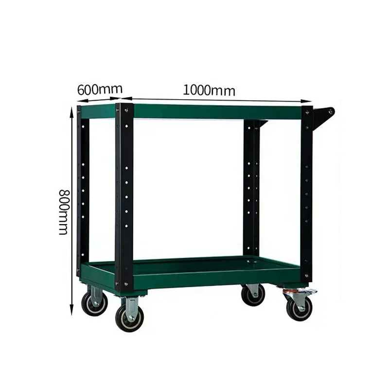 Safe And Stable Three-Layer Heavy-Duty Tool Truck For Outdoor Use, Movable Large Capacity Workshop Maintenance And Storage Cart
