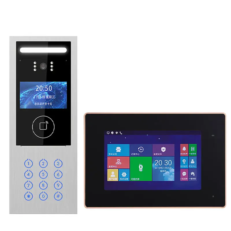Building visual intercom access control system Full Digital Smart Home Tcp Ip Video Door Phone Apartment Intercom System
