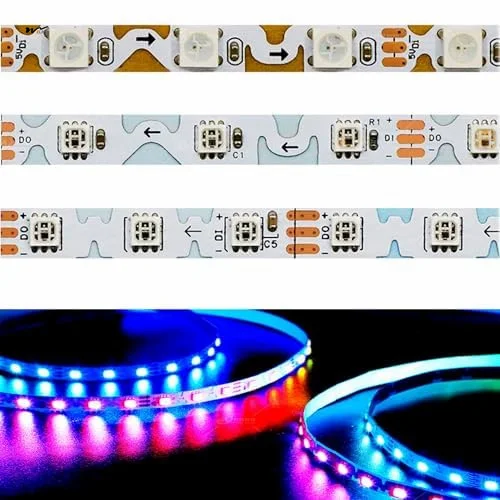 6 мм PCB узкая сторона S-образный Цвет Мечты с гибким изгибом 5050/3535 Светодиодная лента SK6812 WS2812 адресуемая