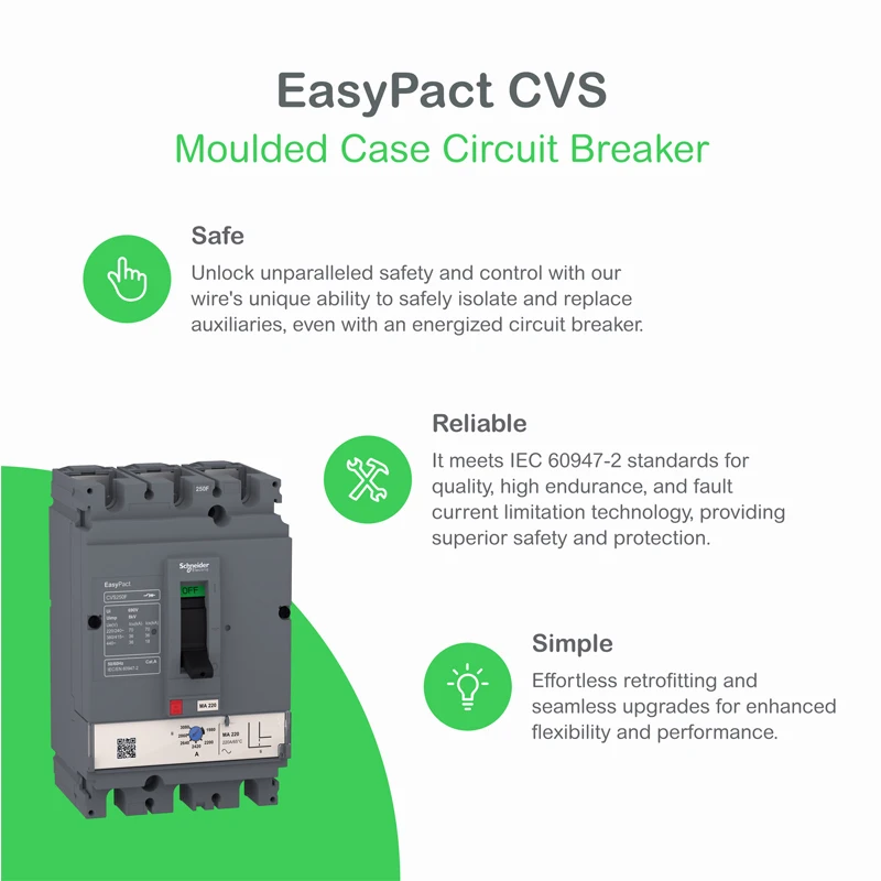 Original Schneiders CVS100BS TM50D 4P3D(4P) EasyPact CVS circuit breakers LV510858