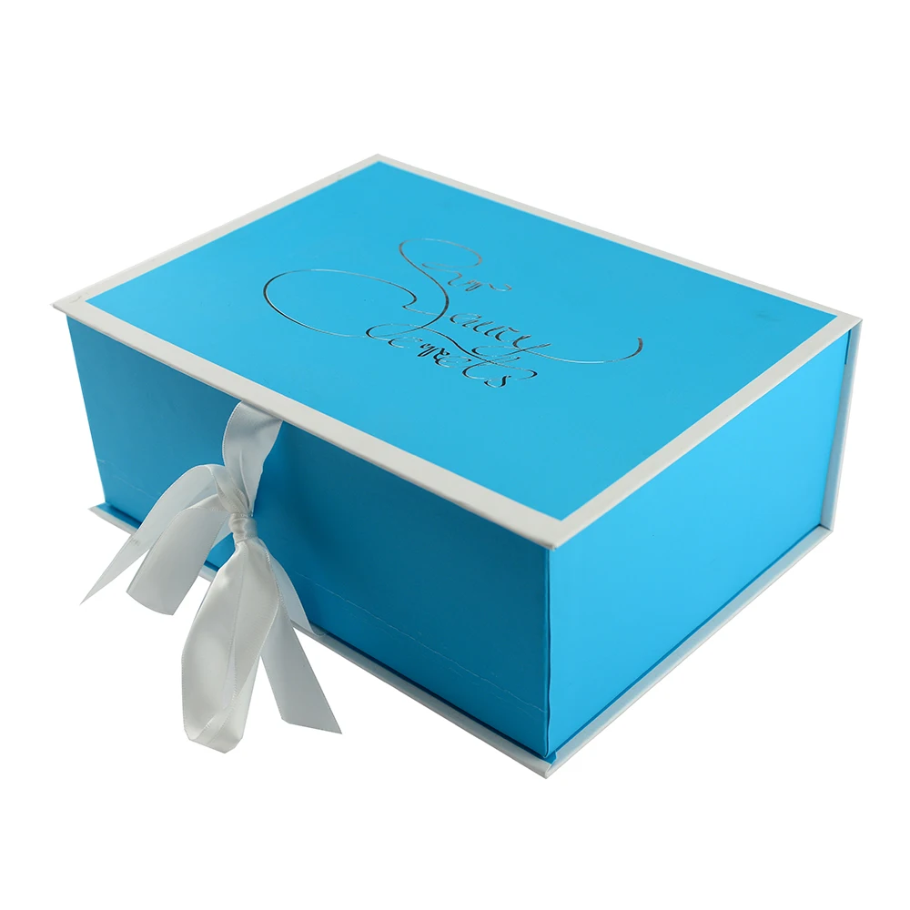 Recycle Custom luxury fashion Hair extension deluxe gift box ribbon close for clothes packaging product