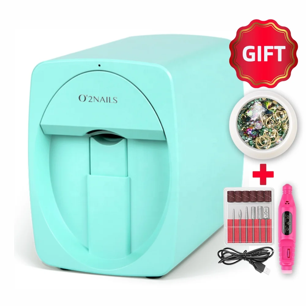 2024 Hot Selling DIY Digital Mobile Nail Printer Portable 3D Smart Printing Machine With Free