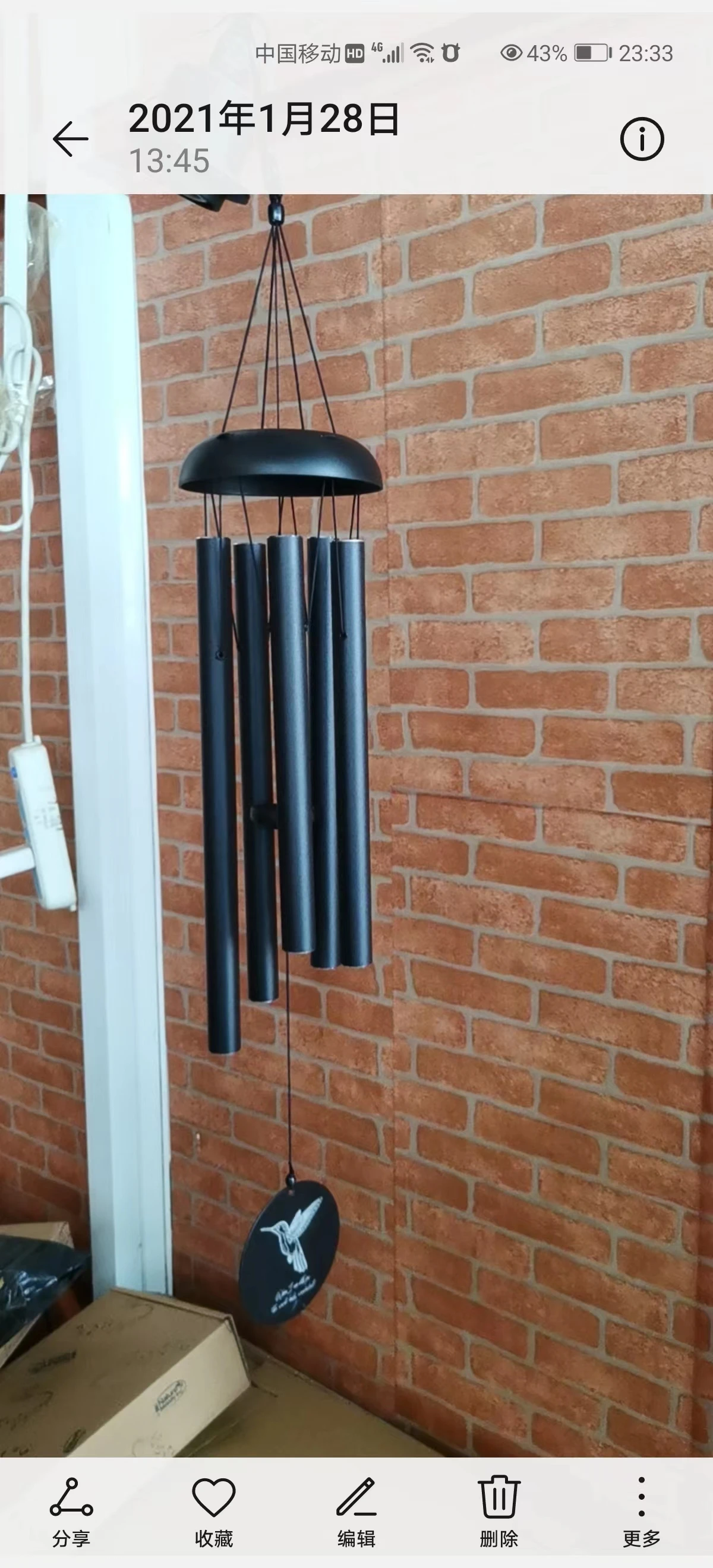 hot selling black wind chimes memorial outdoor  wind chimes in memory of a loved one