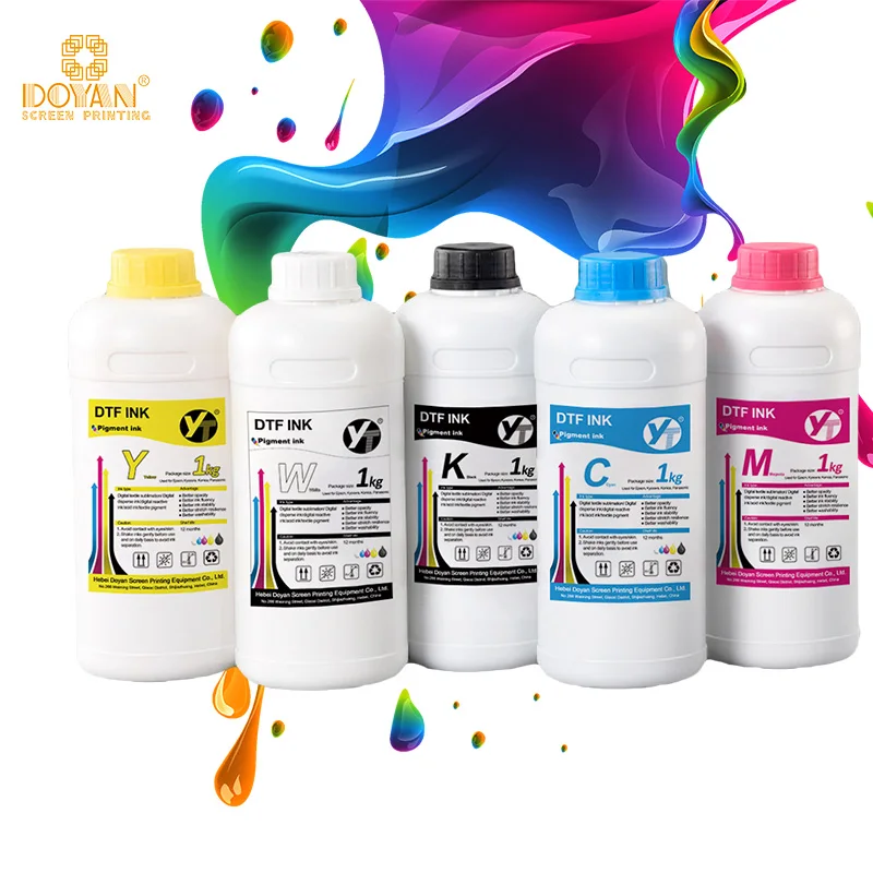 High quality 1000ml DTF white ink DTF pigment ink for Epson L1800 I3200 XP600 4720 print head