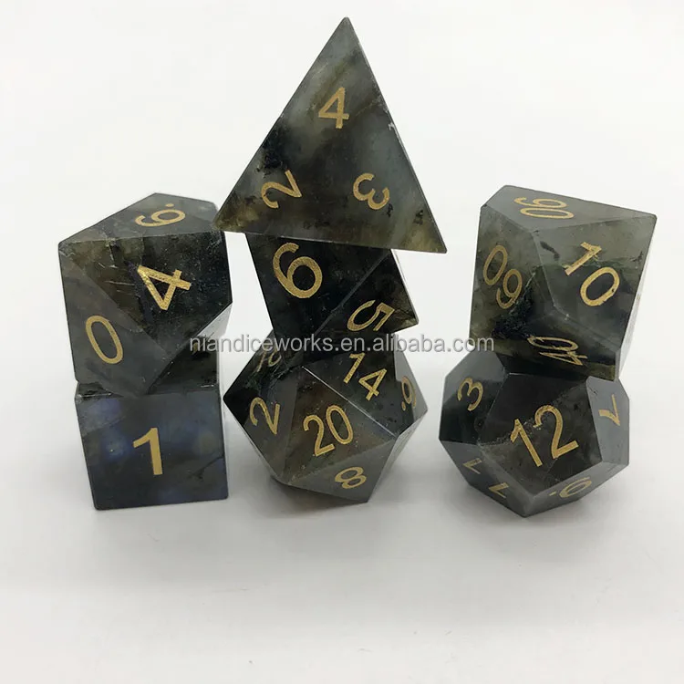 Nian dice manufacturer  supplier wholesale low moq card board games  cyanite gemstone dice