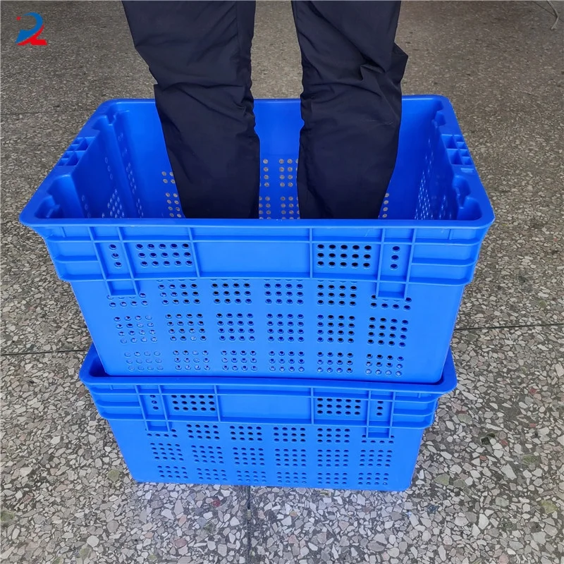 Supermarket Use Nesting And Stacking Plastic Storage Crate Vegetables Fish Turnover Box