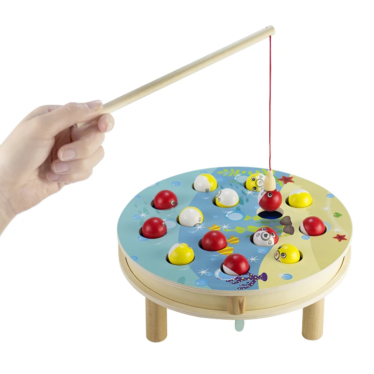 
Wooden Game Toys Magnet Toddler Montessori Magnetic Games Kids 3d OEM Fishing Toy Children 