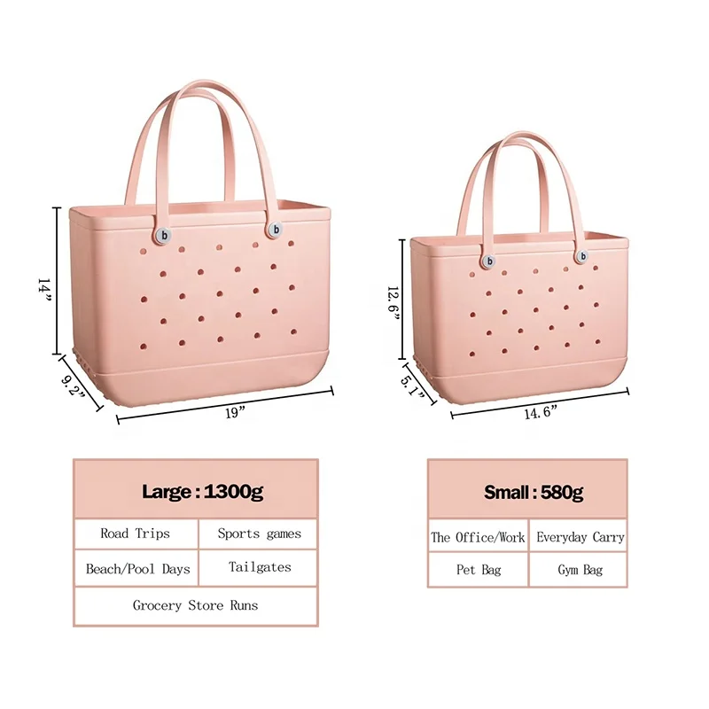 2023 best selling fashion handbags bogg bag silicone beach washable eva bogg bag totes for women