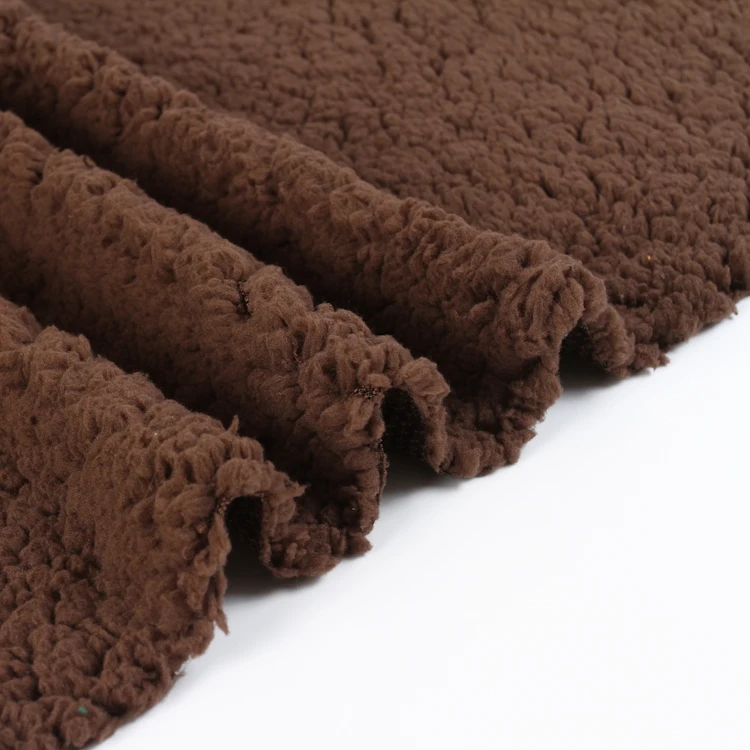 Anti-pill Granular Velvet Lamb Fleece Wholesale Faux Fur Fabric Sherpa