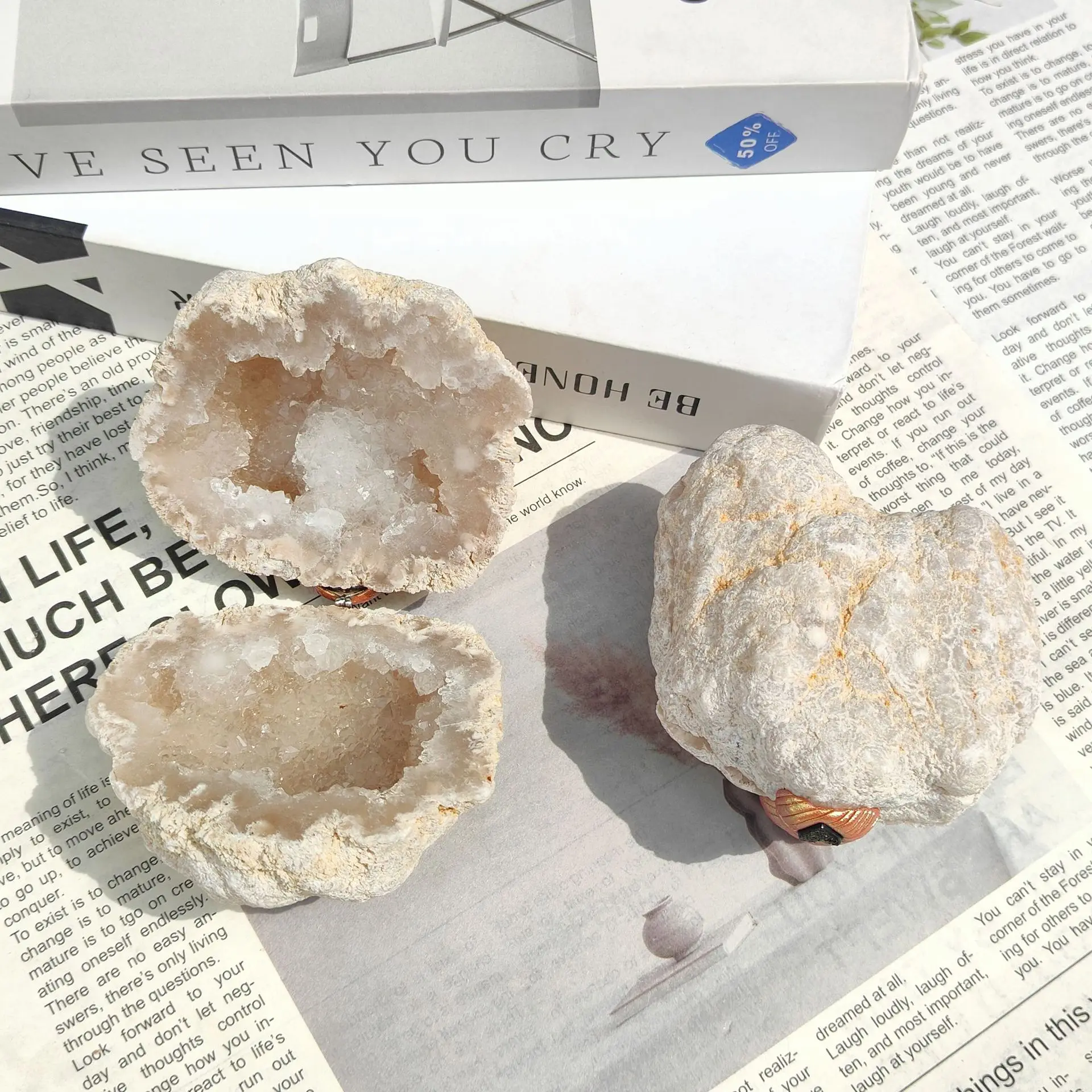 Natural crystal supply chain Moroccan crystal jewelry box handicraft decoration