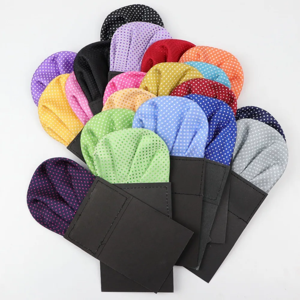 Men Suits Polyester Designer Handkerchiefs Dot Pocket Square Hankies Colorful Casual Square Pockets Hanky
