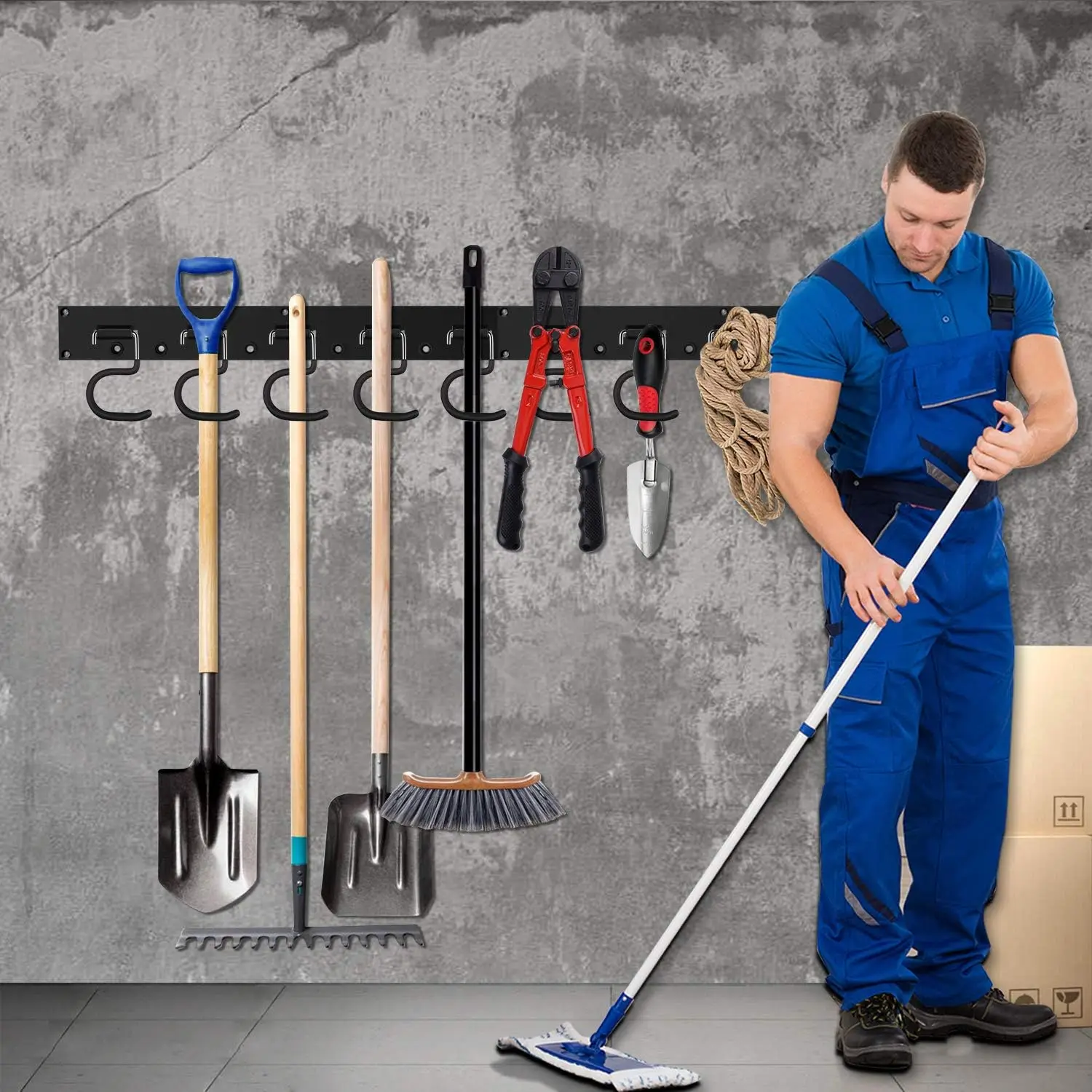 Hot sale New Style Garage Storage Hooks Utility Double Heavy Duty for Organizing Power Tools Wall Mount Hooks Wall Organizer