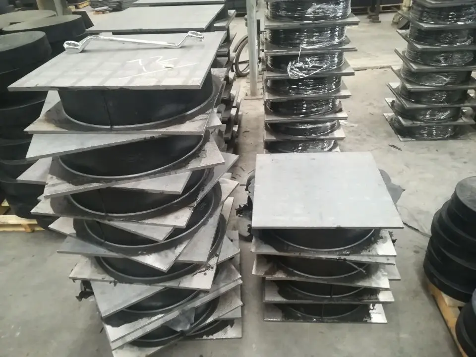 High damping of single and double direction ball basin rubber bearing fixed in bridge concourse building