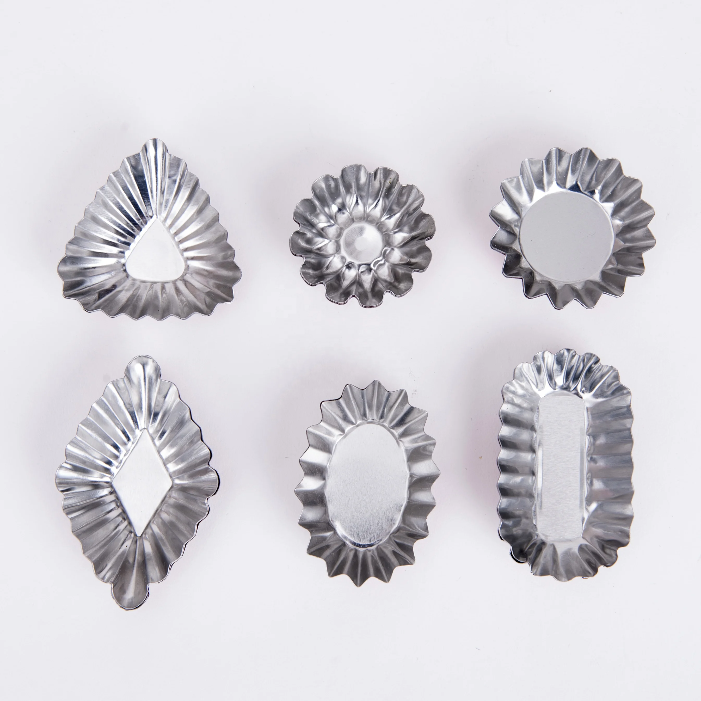 Shell Shaped Egg Tart Mold Triangular Cake Mold Food Grade Tin Material Baking Mold Fruit Baking Pie Ring Pan