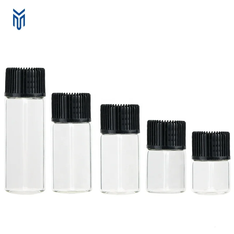 High quality 1ml 2ml 3ml 4ml 5ml clear Glass sample Vials small essential oil bottle glass tube