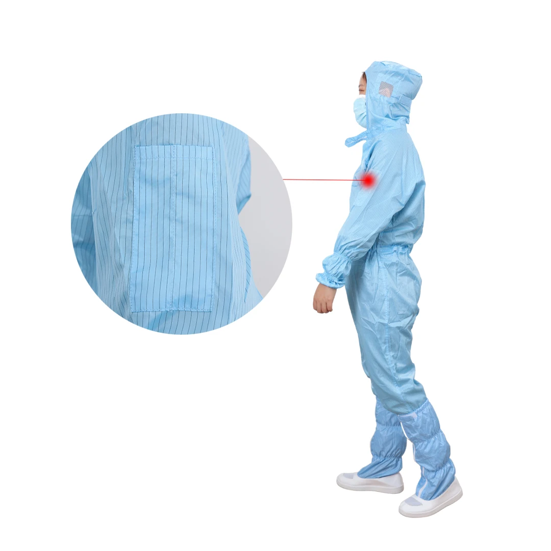 Durable Dust-Proof ESD Lab Coat Cleanroom Suit For Workshop