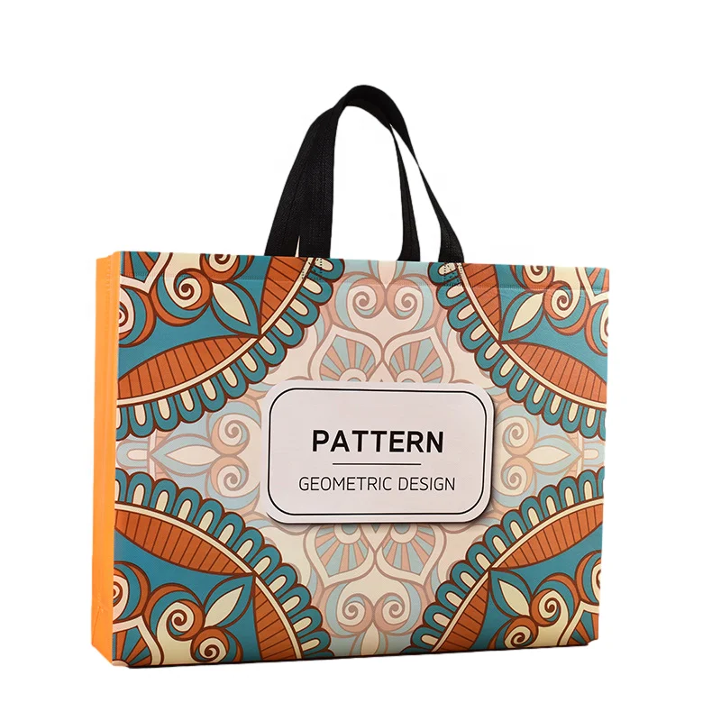 Logo Custom Shop Bag Grocery Wholesale Tote Promotional Shopping Bag Reusable Laminated PP polypropylene Non Woven Bag