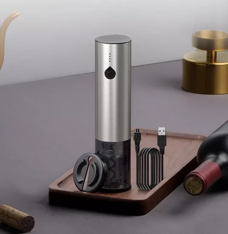 New Arrival Electric Wine Opener One-button Rechargeable Electric Corkscrew Wine Opener for Kitchen