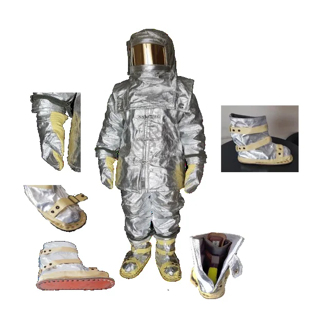Fire entry suit composite aluminum foil fireproof suit heat insulation high temperature resistant suit
