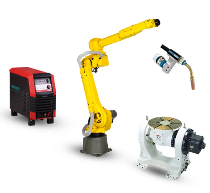 Сварочный робот Fanuc M-10iA/12 роботов с Megemeet CM350 сварочный аппарат и CNGBS O-type позиционер для Mag Mig сварочный робот
