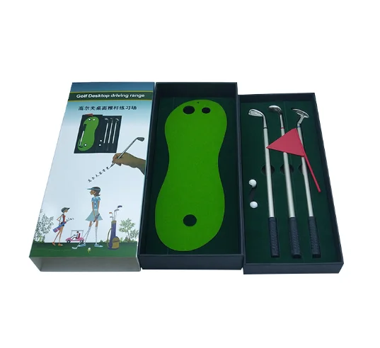 2024 New Design Mini Golf Pen Set Fun Desktop Putting Green Game for Office Desk Golf Products Toy