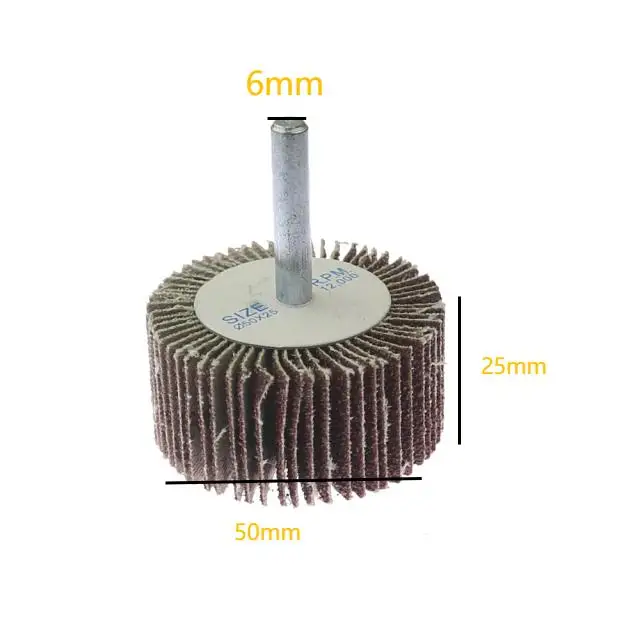 Mounted Point Sanding Cloth Flap Wheel with Shaft Grinding Head Aluminum Oxide Abrasive