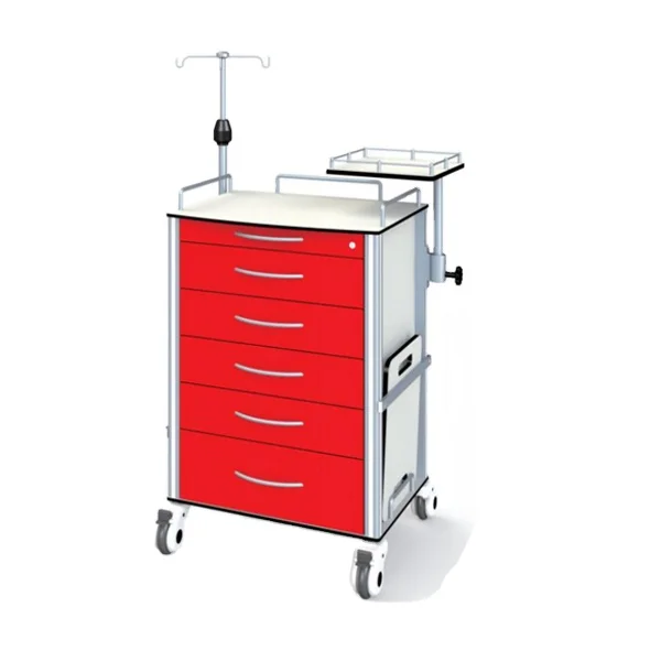 Amywell Hospital Emergency Trolley Made of compact hpl board and aluminum alloy frame hydraulic emergency trolleys