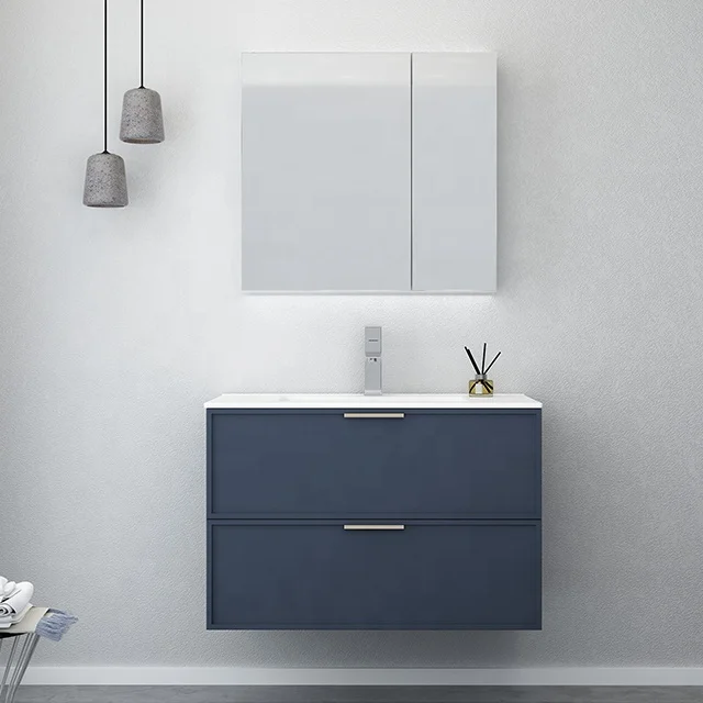 Factory direct sale wall mounted single modern vanity bathroom