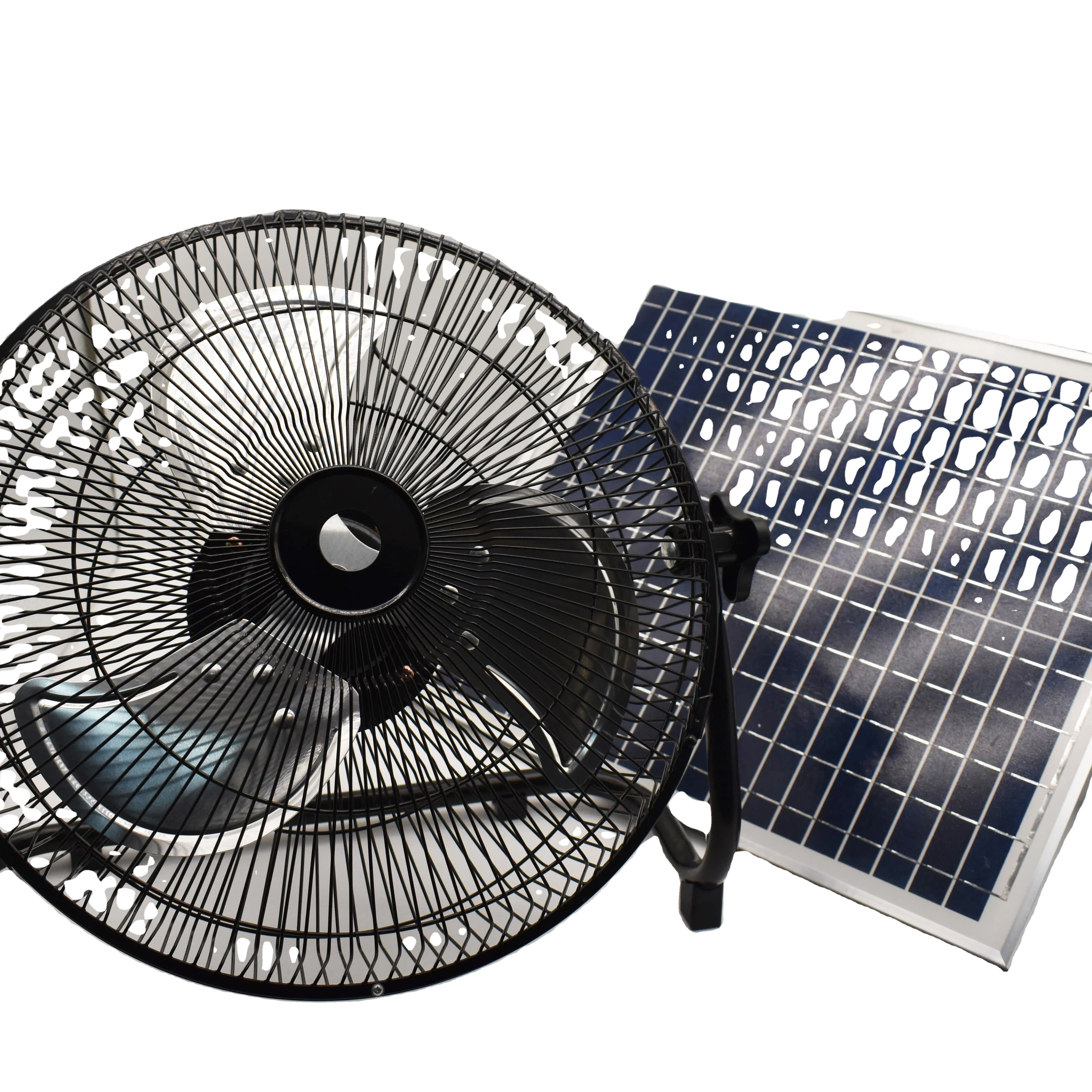 Factory professional production solar charging fan 12 inch 14 with panel