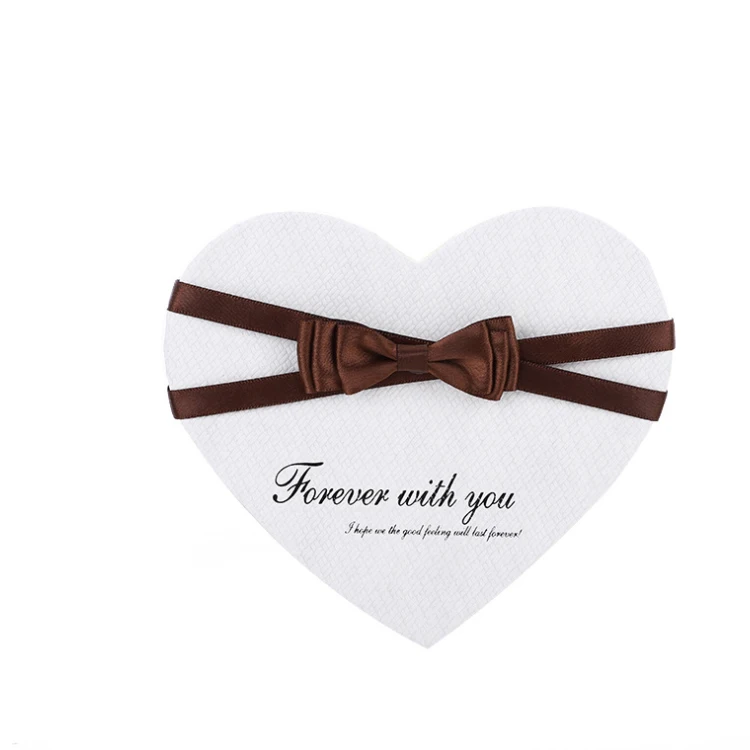 new design heart box chocolate red stain paper  food  grade chocolate box with trays