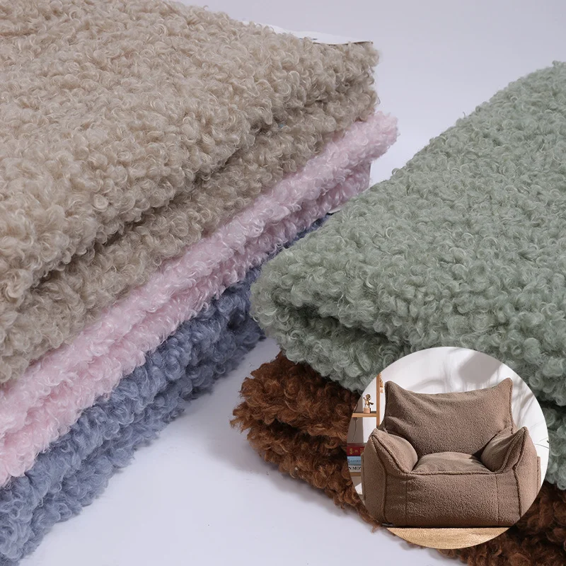 Direct Manufacturer Plush Toy, Sofa Cloth Boucle Fabric Knitting 100% Polyester Eco-Friendly Granular Teddy Fabric/