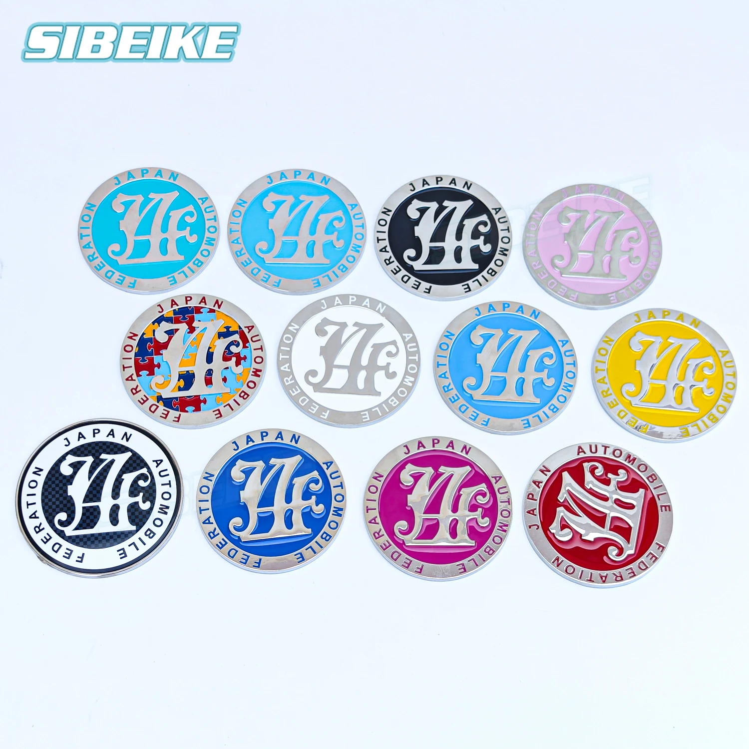 JDM Accessories Car 3D Metal Decals Sticker JAF Emblem Japan Automobile Federation Car Front Grill Badge Emblem