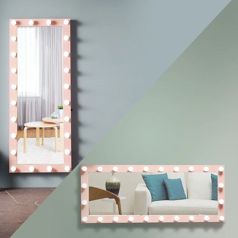 ILLUMIR Hollywood Large Vanity mirror wall decor Lighted Tall Full Body Modern Floor Wall Mirror