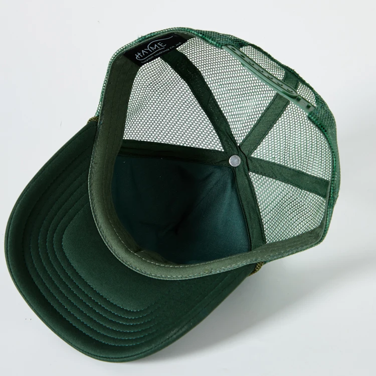 Customise Foam Trucker Hat Rope Puff Print 5 Panel Mesh Hat And Trucker Cap