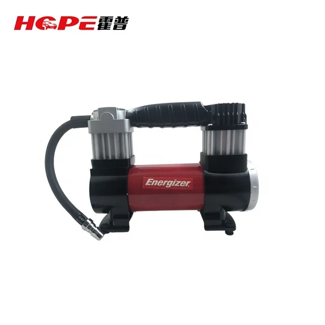 
12V Portable 2 cylinder Air Compressor Car Tyre Inflator With Light in big power 