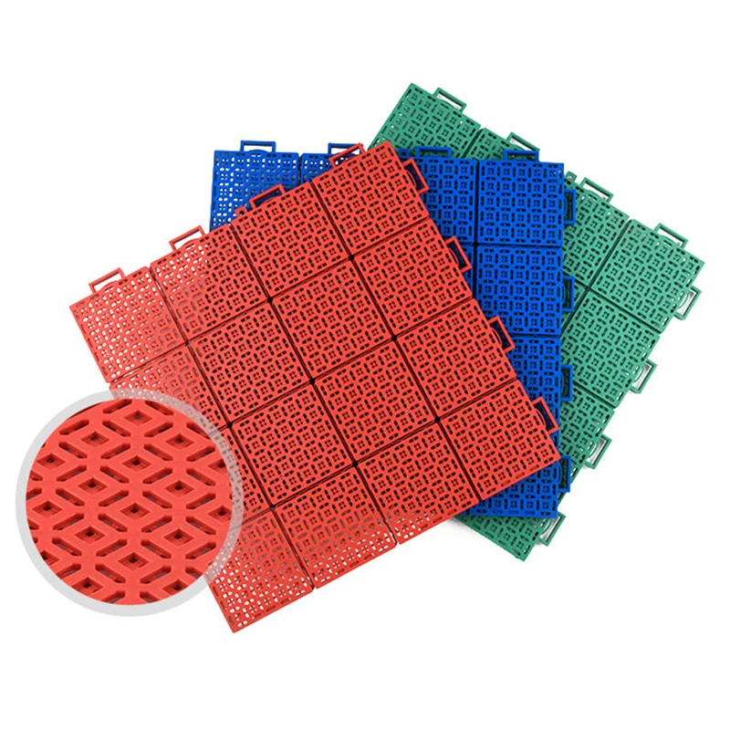 Temporary assembly outdoor colorful pp portable basketball court sports interlocking floor