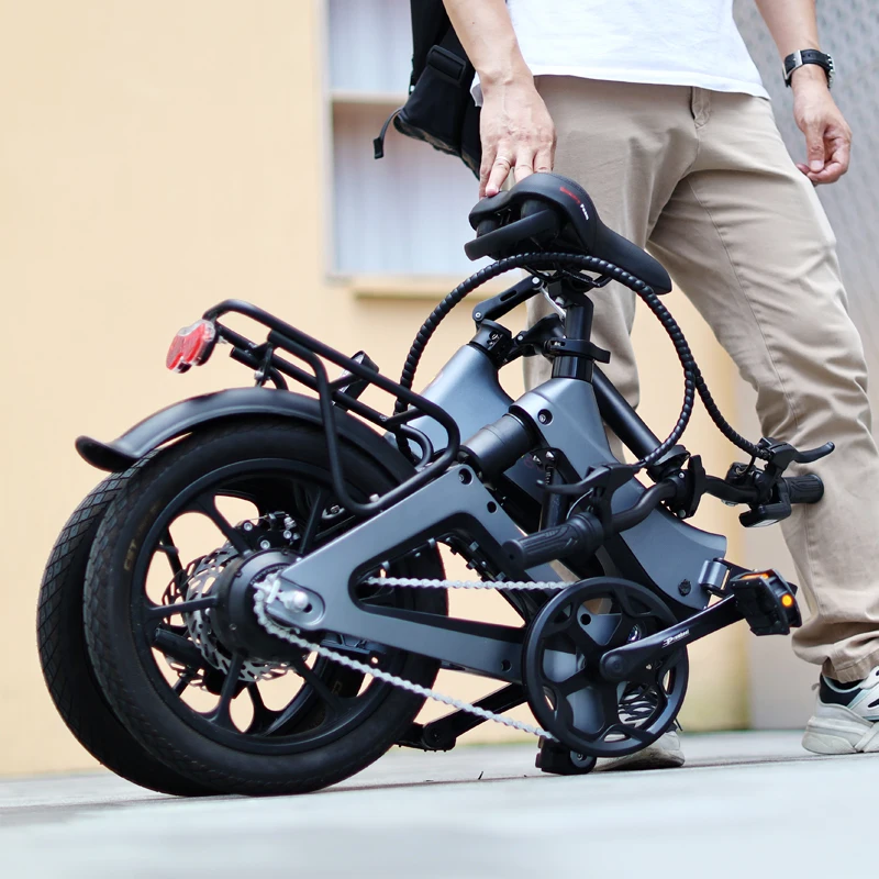 Электрический велосипед KF1 для взрослых, 16 дюймов, двойной дисковый тормоз, съемный аккумулятор, складной электровелосипед, 36 В