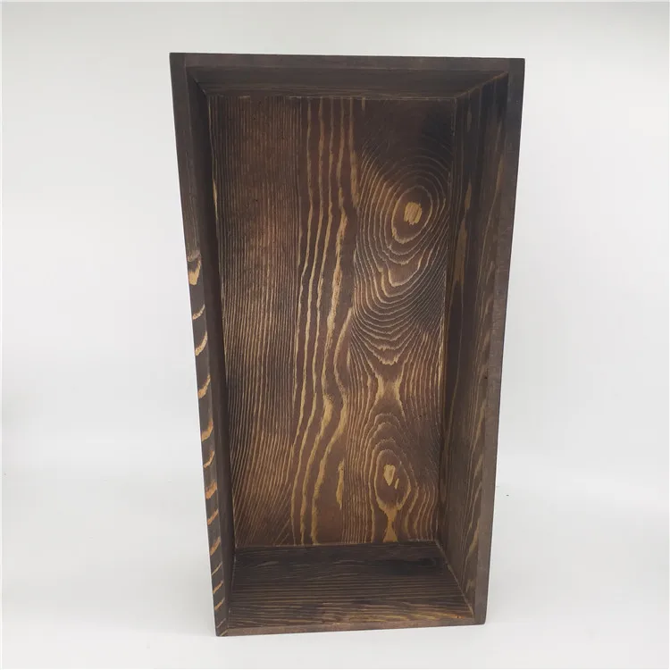 Rustic style handicraft garden pine wood bark flower pot planter