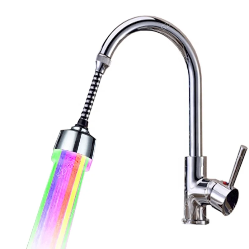 Water Glow LED Faucet Light Aerator for Kitchen with Multicolor Fastflashing Type