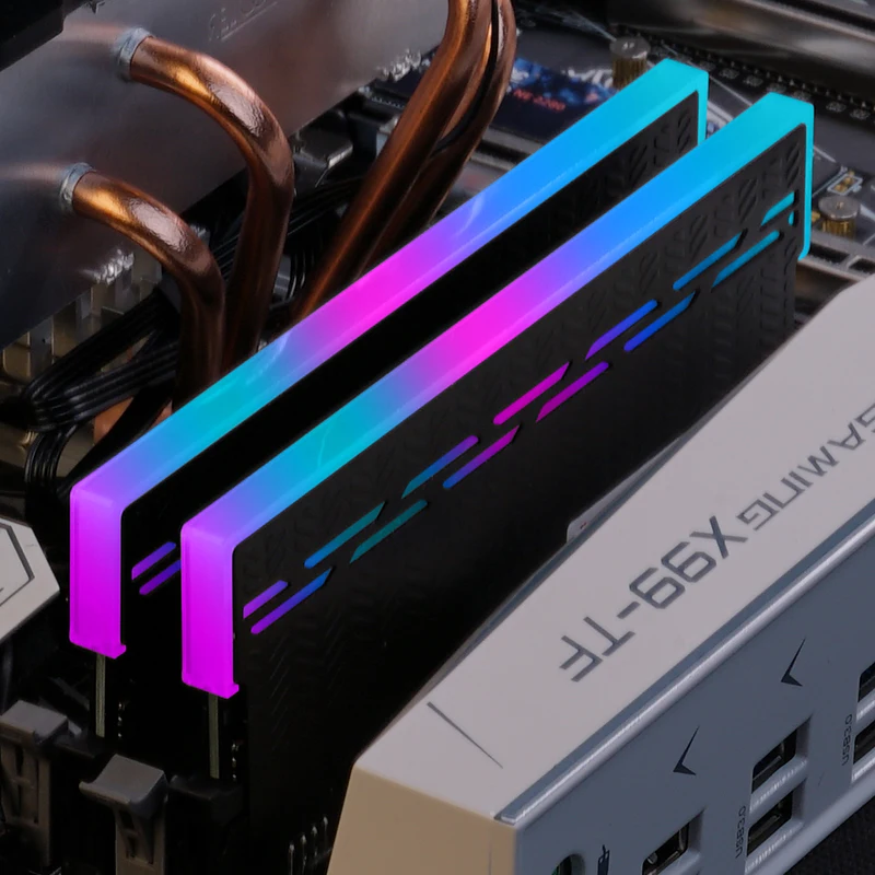 Оперативная память KingSpec DDR4 3200 МГц 8 Гб оперативная Память RGB XMP 288pin для материнской платы AMD